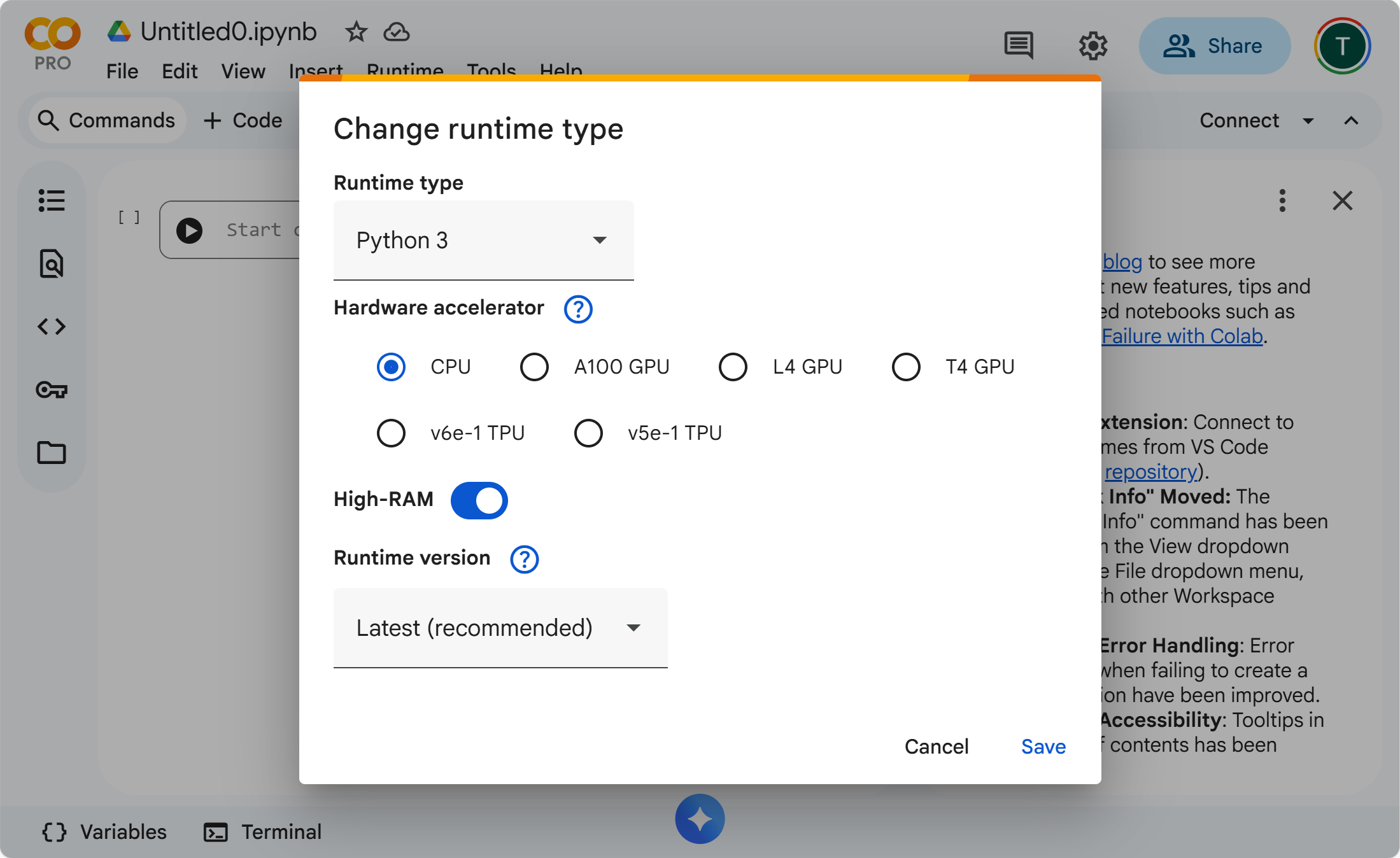 Google Colab PRO EDU Features List